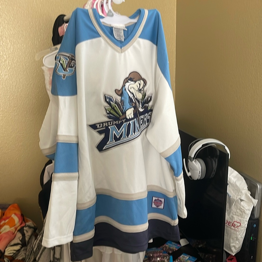 Blue grumpey hockey jersey